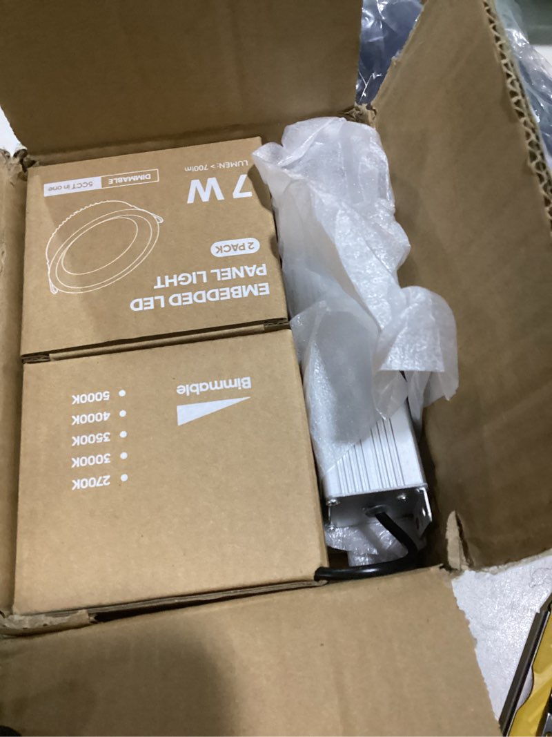 Condition photo showing Good Condition for 3 inch recessed led lights, ip65 waterproof recessed lights, trimless soffit canless light, 3000-6000k selectable, 10w 1200lm white round recessed lighting for living room,kitchen,bathroom (2 pcs) white-gray 3 inch-2 pack
