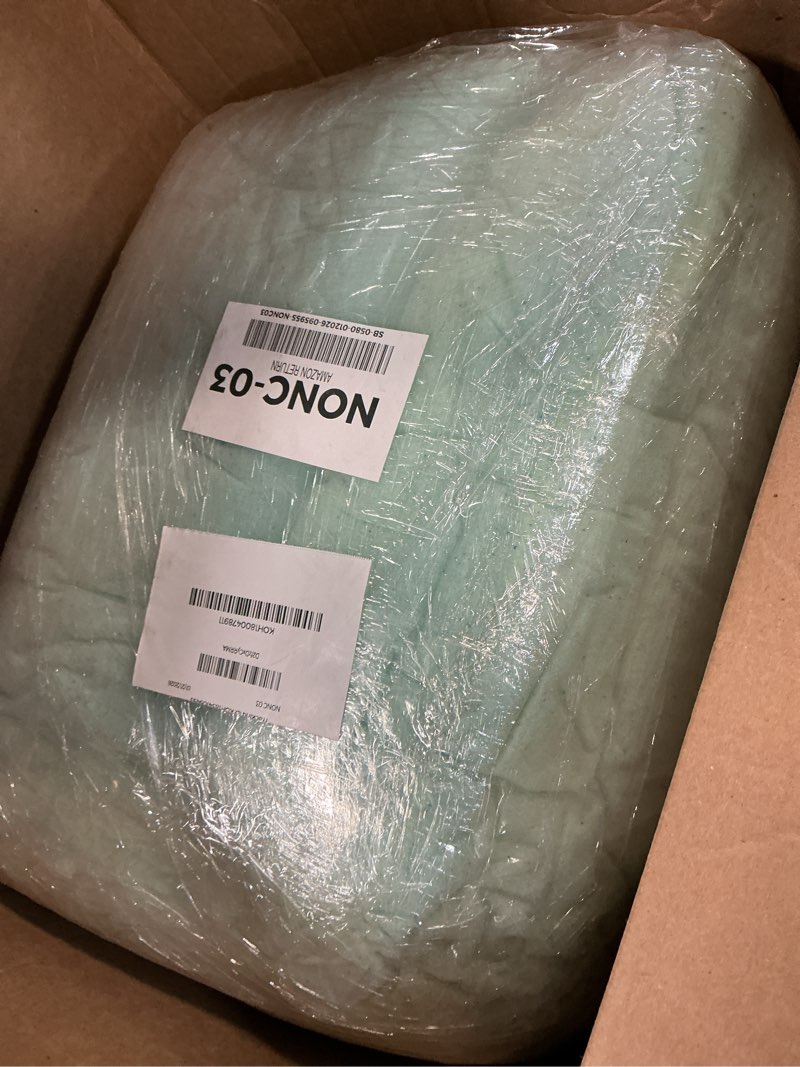 Condition photo showing New/Like New for Serta ThermaGel Cooling, Pressure-Relieving Memory Foam Mattress Topper, 3 Inch, Full,Blue