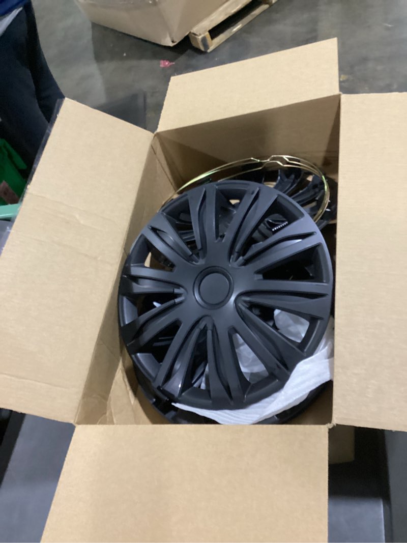 Condition photo showing Good Condition for scitoo 4-pack black matte wheel hubcap fit 17 inch tire & wheels for all models