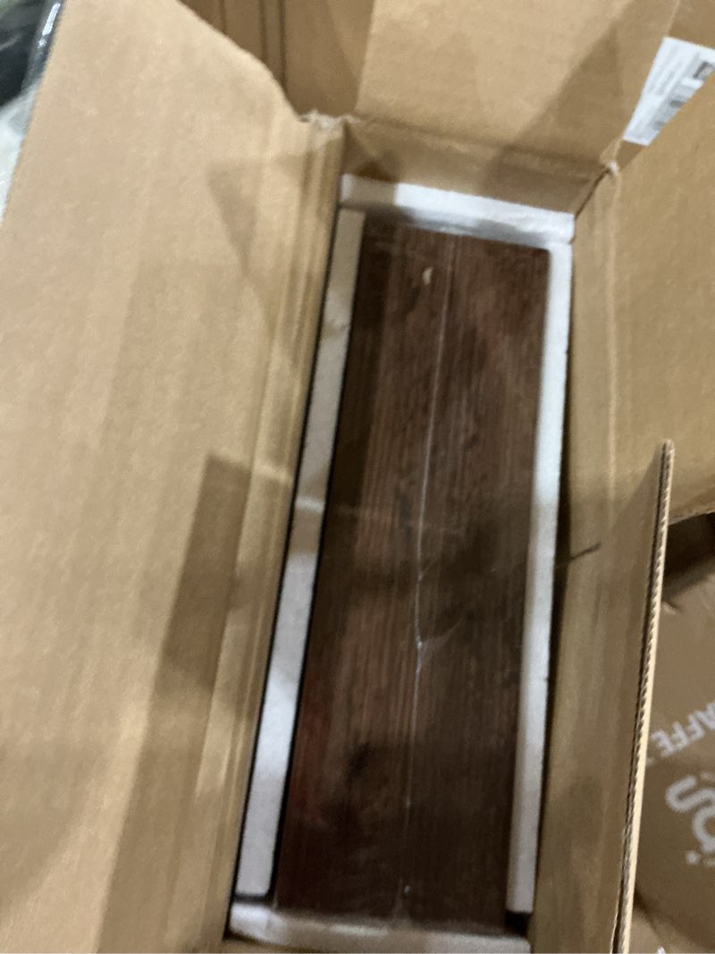 Condition photo showing As Is for Floating shelves,Brown 48 inch