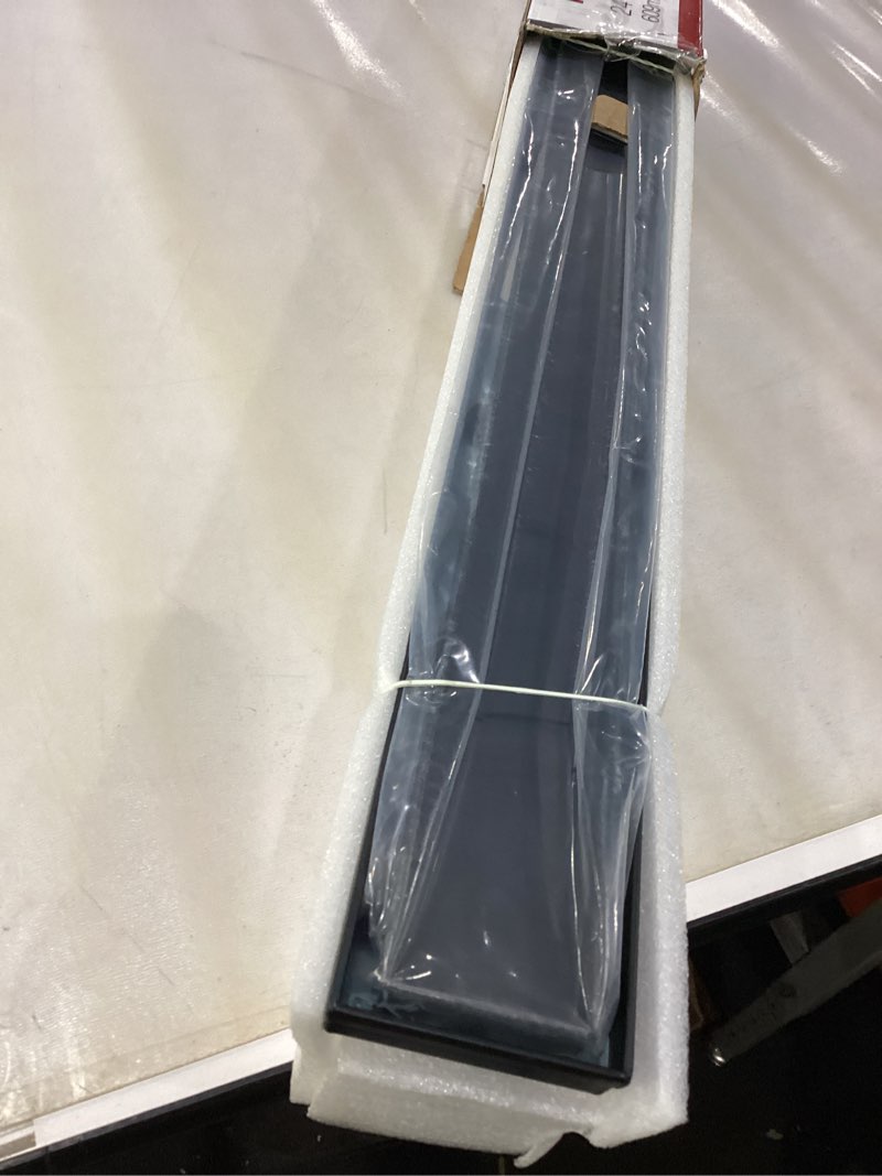 Condition photo showing New/Like New for Neodrain 24-Inch Linear Shower Drain with Tile Insert Grate, Matte Black 304 Stainless Steel Rectangle Shower Floor Drain, Linear Drain with Leveling Feet, Hair Strainer Matte Black 24 IN