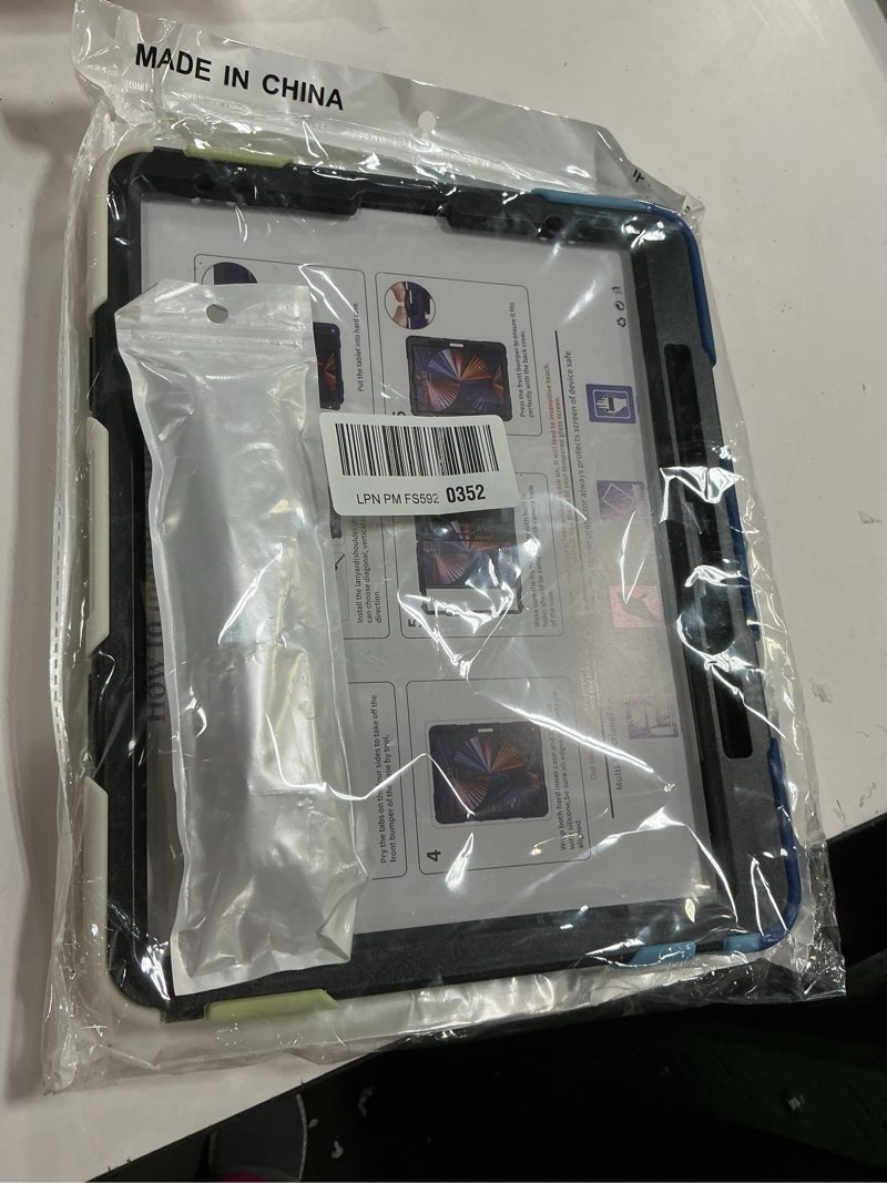 Condition photo showing New/Like New for roiskin for ipad pro 12.9 -inch case (6th, 5th, 4th & 3rd gen) with hd screen protector, 360 stand, hand strap, pencil holder,shoulder strap,rugged bulky full body 12.9 ipad pro case blue/black ipad pro 12.9 case 6th/5th/4th/3rd gen