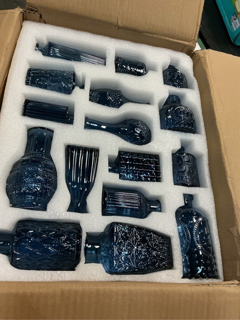 Condition photo showing New/Like New for darjen 24pcs blue votive candle holders - glass candle holder for party decoration, tea lights candle holder for wedding shower & gift