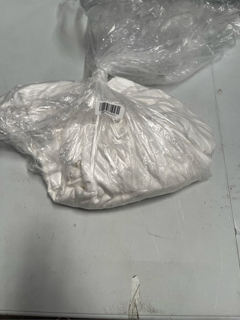 Condition photo showing As Is for bamboo duvet cover, king/cal king, white