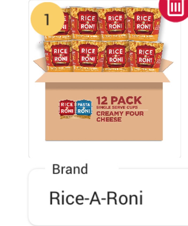 Rice-A-Roni Cups, Individual Cup 2.25 Ounce(12 Pack) Creamy Four Cheese(BB:Aug 09/2025)