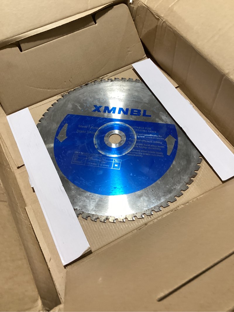 Condition photo showing Good Condition for 10 inch metal cutting saw blade,replacement for evolution 10bladest blade for cutting mild steel and ferrous metals,52 teeth,1 inch arbor,compatible with evolution rage3,rage3 db miter saw 10 inch 52-tooth