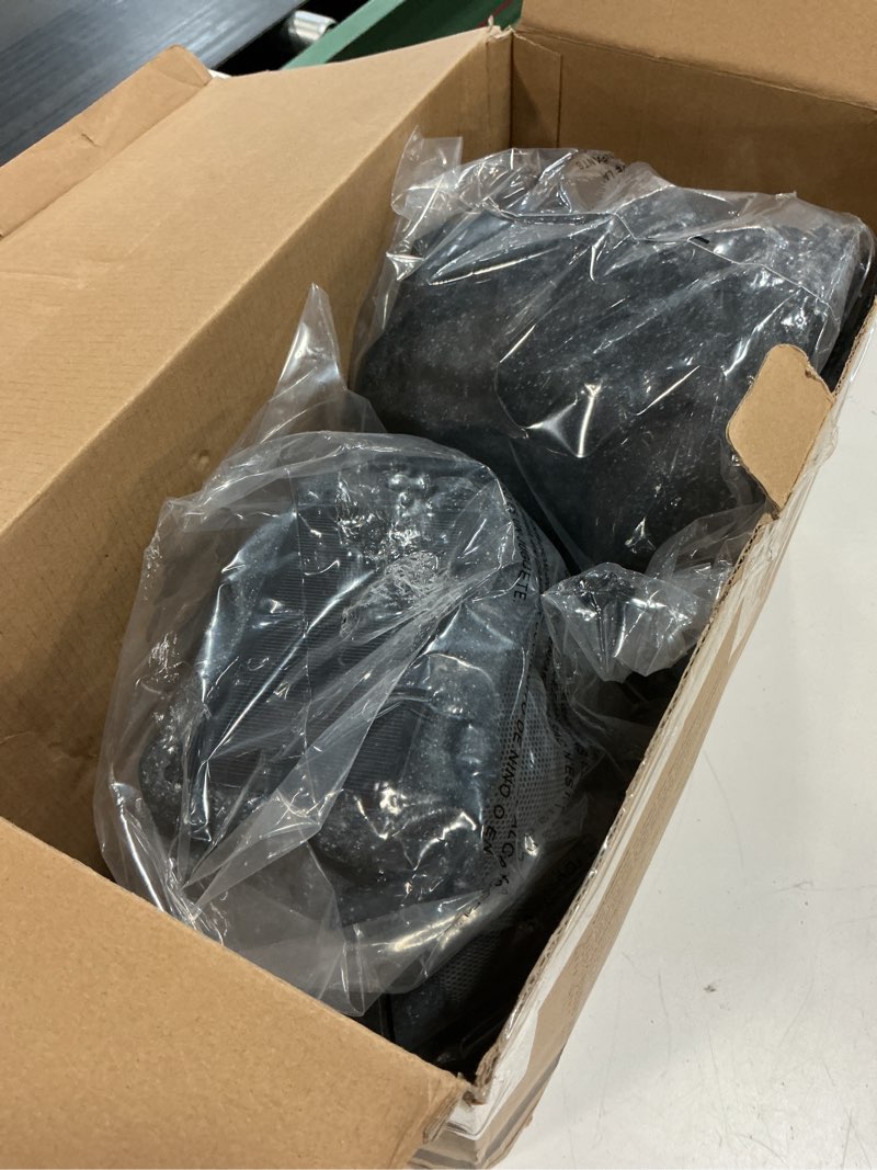 Condition photo showing Good Condition for outdoor speakers solar powered & usb-c charging, rock speaker tws pairing wireless outdoor speaker bluetooth 5.3, led light show, waterproof, ideal for backyard bbq, garden, poolside(2-pc,black) a:black-2pcs-bt5.3 a set of 2 speakers