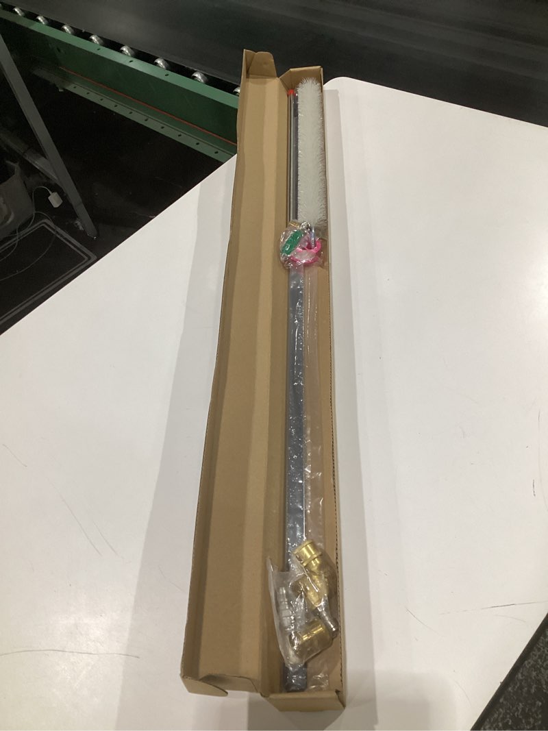Condition photo showing Good Condition for 40" pro radiator cleaning wand kit–stainless steel radiator cleaner wand with 6 spray nozzles+detachable scrub brush&dual adapters (water/air), on-off valve for car ac, hvac, heavy equipment cleaning set combination