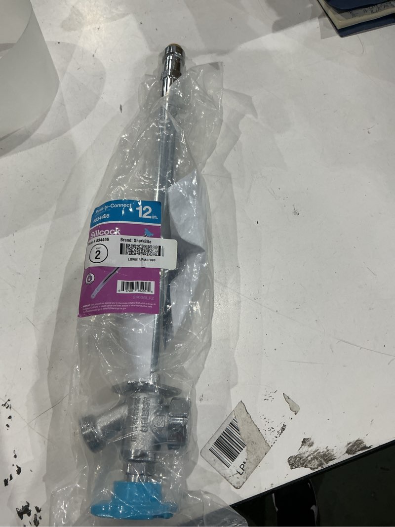 Condition photo showing As Is for sharkbite 12-in l x 1/2-in push-to-connect brass anti-siphon frost resistant multi turn sillcock