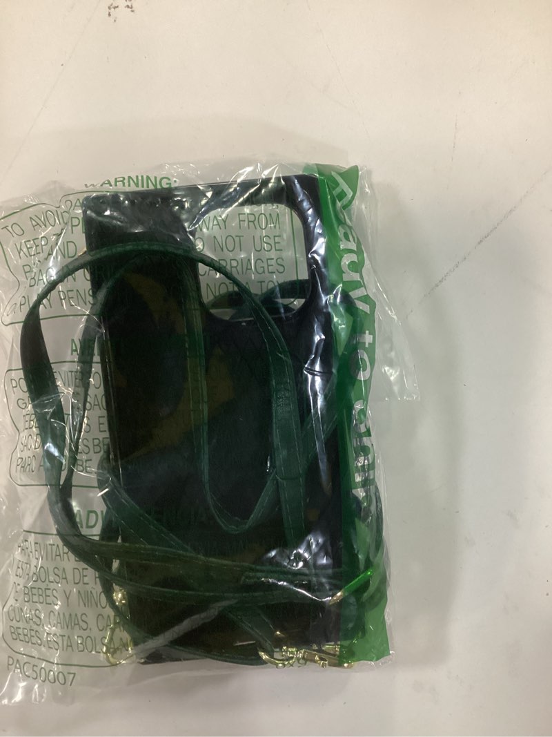 Condition photo showing New/Like New for Bocasal Crossbody Wallet Case for iPhone 13 Pro with RFID Blocking Card Slot Holder, Magnetic Flip Folio Purse Case, PU Leather Zipper Handbag with Detachable Lanyard Strap 6.1 Inch 5G (Green)