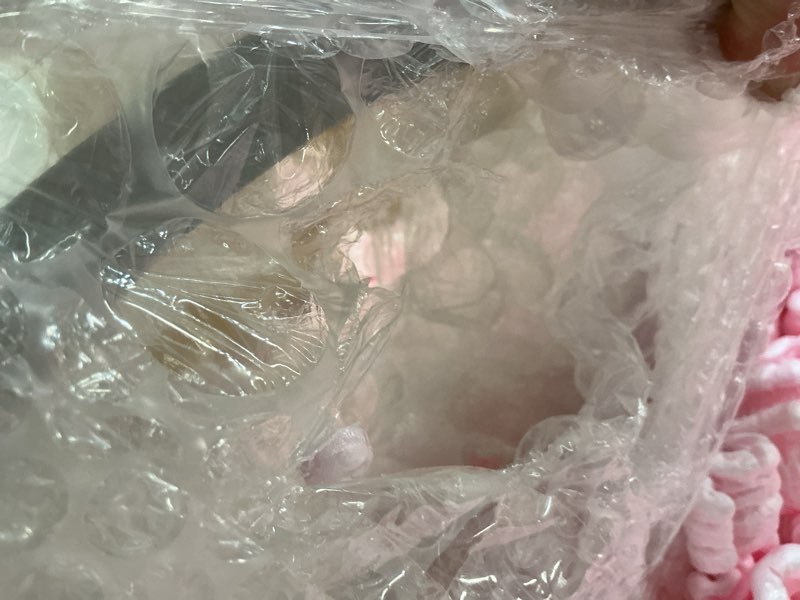 Condition photo showing As Is for 26inch Round Medicine Cabinet with Lights,Led Medicine Cabinet with Defogger,Illuminated Mirror Cabinet for Bathroom,Dimmable,Anti-Fog,3 Colors,Surface Mount only,Gold 26inch Gold