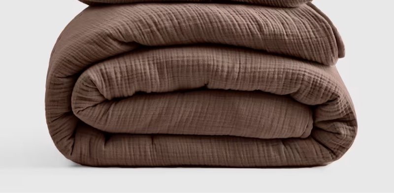 Organic Cotton Gauze Dream Quilt, King/Cal King, Chocolate (1 piece )