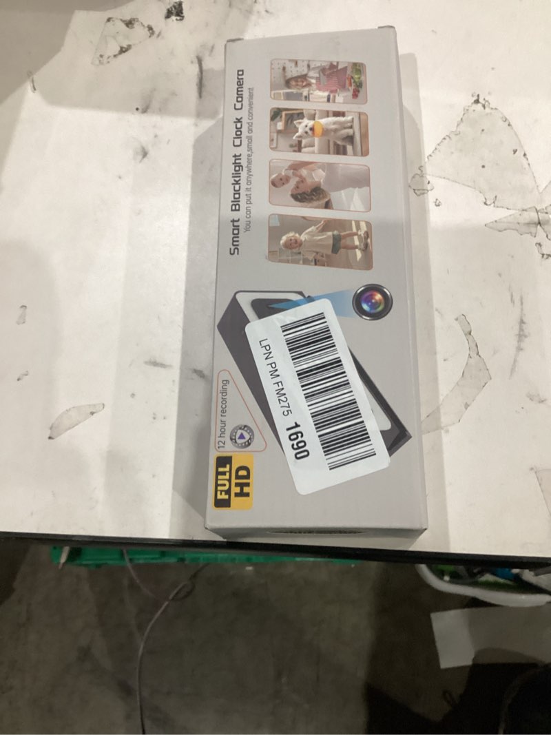 Condition photo showing New/Like New for Clock Camera 2K,5G&2.4G WiFi Wireless Indoor Camera for Home Security,3 in 1 Nanny Cam with Alarm Two-Way Talk,Night Vision & Motion Detection,Local SD Recording/Repla (Black+ White)