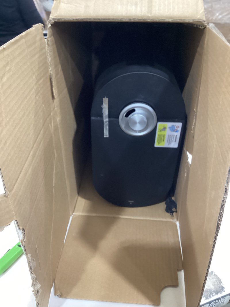 Condition photo showing As Is for dreo 6l humidifiers for bedroom, smart warm & cool mist for large room, 60hr quiet runtime for baby, plant, humidity sensor, indicator light, 12h timer, google/alexa, black
