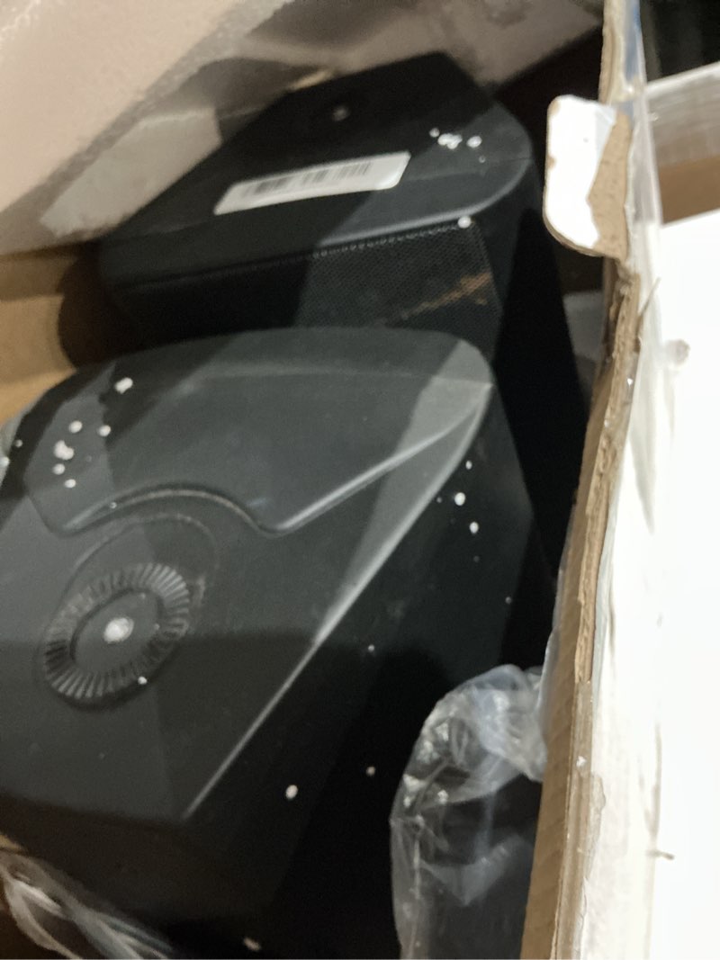 Condition photo showing As Is for pyle 6.5-inch wall mount waterproof bluetooth speaker system – indoor/outdoor audio pair with built-in digital amplifier, weather-resistant housing, high-power sound, easy installation (black) marine grade black