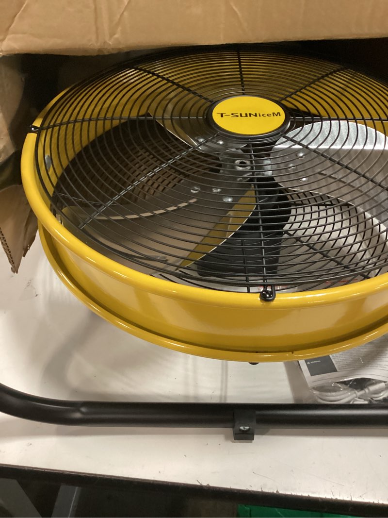 Condition photo showing Good Condition for 16" battery operated floor fan compatible with dewalt 20v max battery, high velocity ac dc portable fan with usb output, metal blade cordless jobsite fan for garage, camping, workshop, emergency use 16 inch(compatible with dewalt )