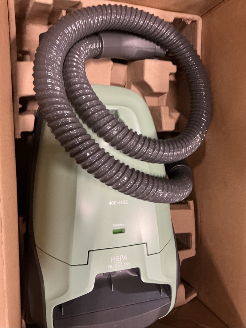 Condition photo showing As Is for Kenmore BC2005 Pet Friendly Lightweight Bagged Canister Vacuum Cleaner with Extended Telescoping Wand, HEPA Filter, Retractable Cord, and 2 Cleaning Tools Green