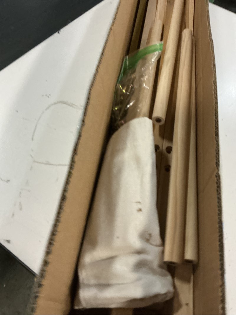 Condition photo showing Good Condition for wooden rocking basket stand compatible with moses baskets for newborns, locking mechanism & adjustable strap, natural wood, 35" x 18.5" x 19", basket not included