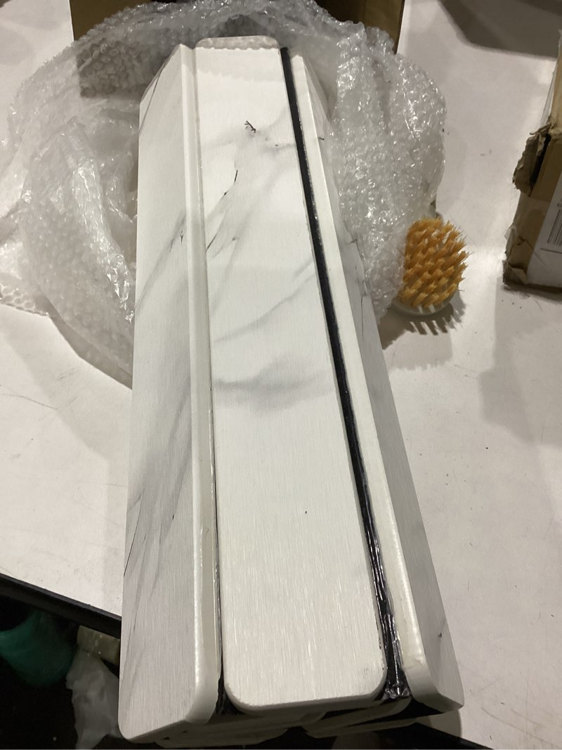 Condition photo showing New/Like New for havenmat – large stone dish drying mat (24”x16”) with bamboo rack & brush | quick-dry diatomite counter mat for dishes, glassware, plants & pets | grey kitchen drying stone (marble)