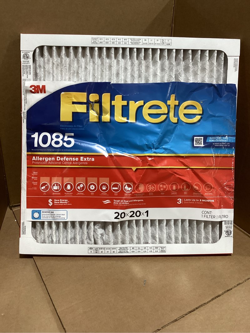 Filtrete 20 x 20 x 1 MERV 11 1085 MPR Allergen Defense Extra Electrostatic pleated Air Filter