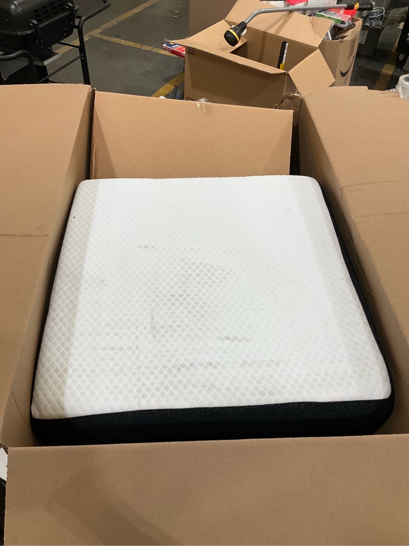 Condition photo showing As Is for tri-fold twin memory foam pads, 3 inch folding topper with washable cover, portable guest floor bed non-slip for camping travel 3" white twin (u.s. standard)