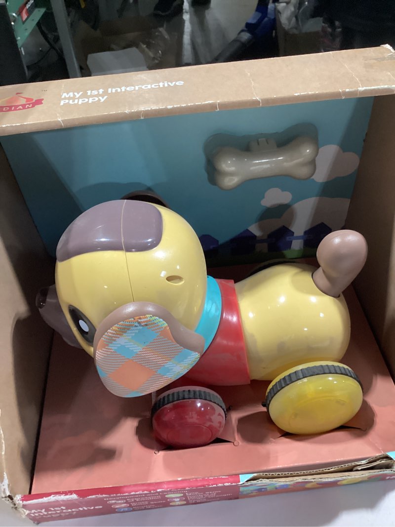 Condition photo showing Good Condition for toy dog - pull along dog toy for babies and toddlers, interactive pull along puppy, toy dog for kids by flybar (brown puppy)