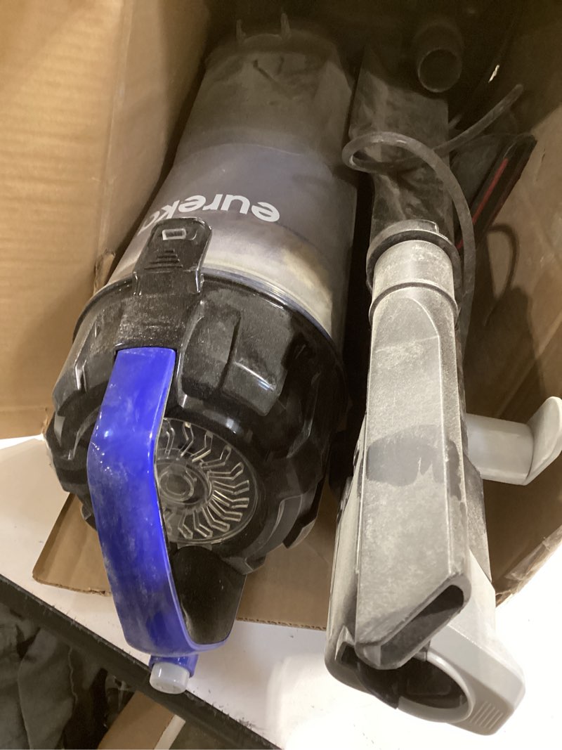Condition photo showing As Is for Eureka Lightweight Powerful Upright Vacuum Cleaner for Carpet and Hard Floor, PowerSpeed, New Model,Blue,black/New Model