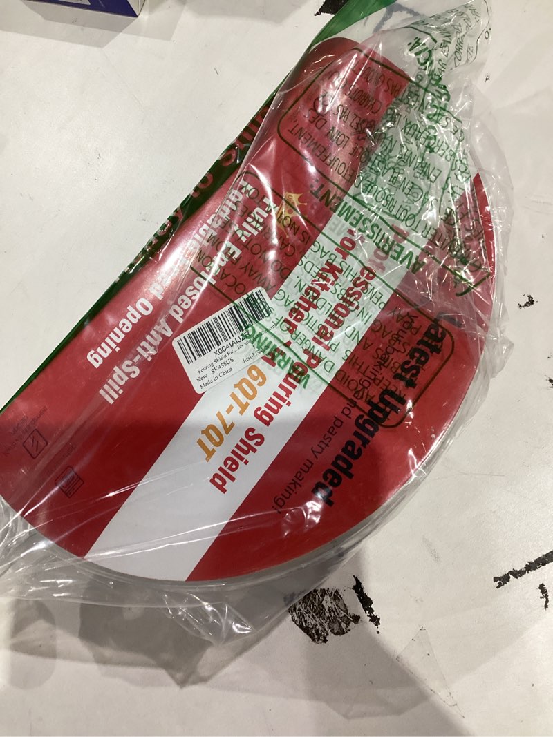 Condition photo showing As Is for Pouring Shield for Kitchen aid 6.7 QT Mixer Stainless Steel Bowl, Safety Pouring Shield for kitchen aid accessories and attachments, for kitchenaid mixer attachments for stand mixer for 6-7QT Mixer Transparent
