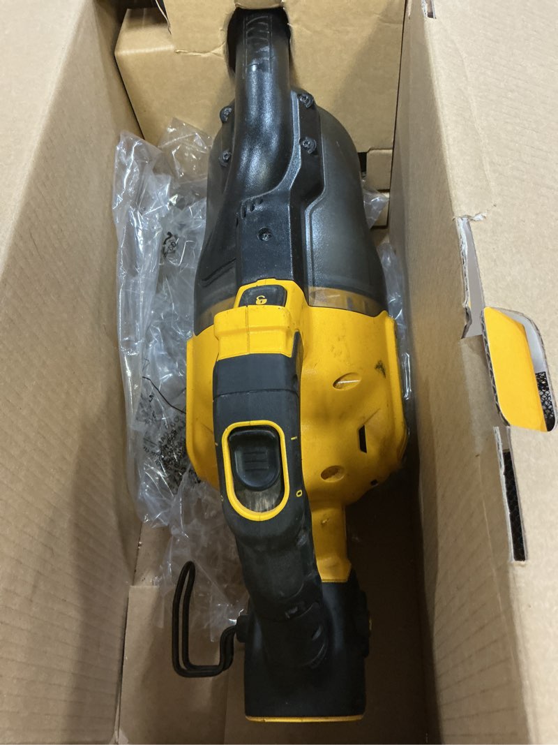 Condition photo showing As Is for DEWALT 20V Handheld Vacuum Cordless, Car Vacuum with HEPA Filter, 6 Attachments and LED Light, High Performance Dry Only Small Shop Vac, Battery Not Included (DCV501HB)