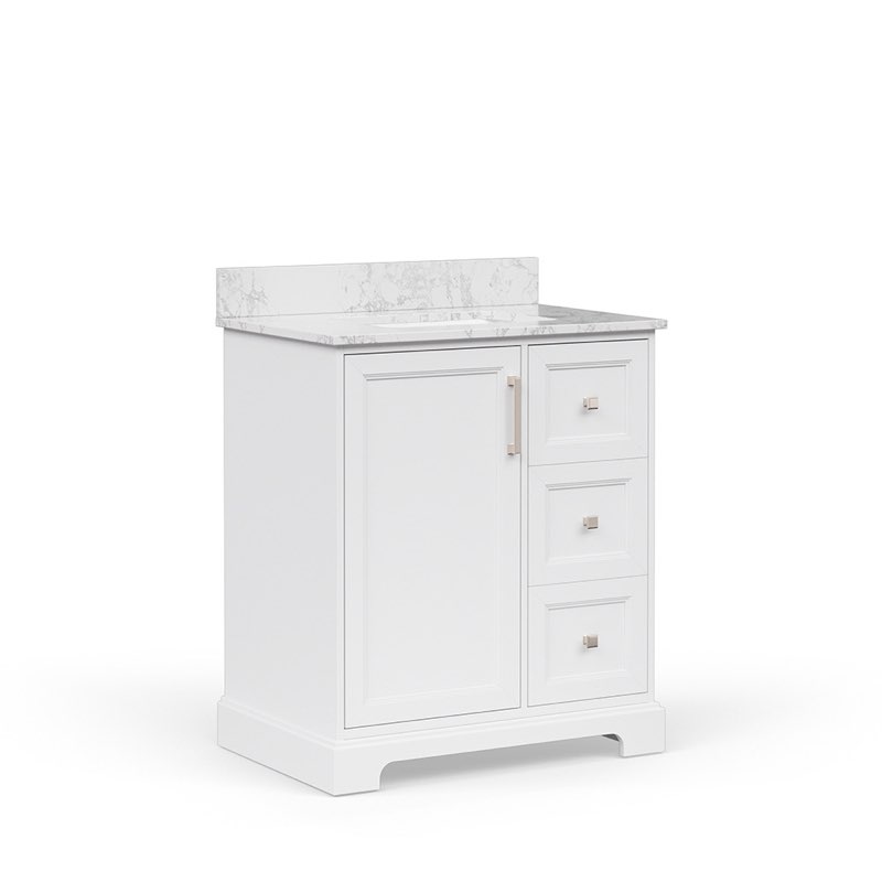 Pittman 30in White Single Sink Bathroom Vanity