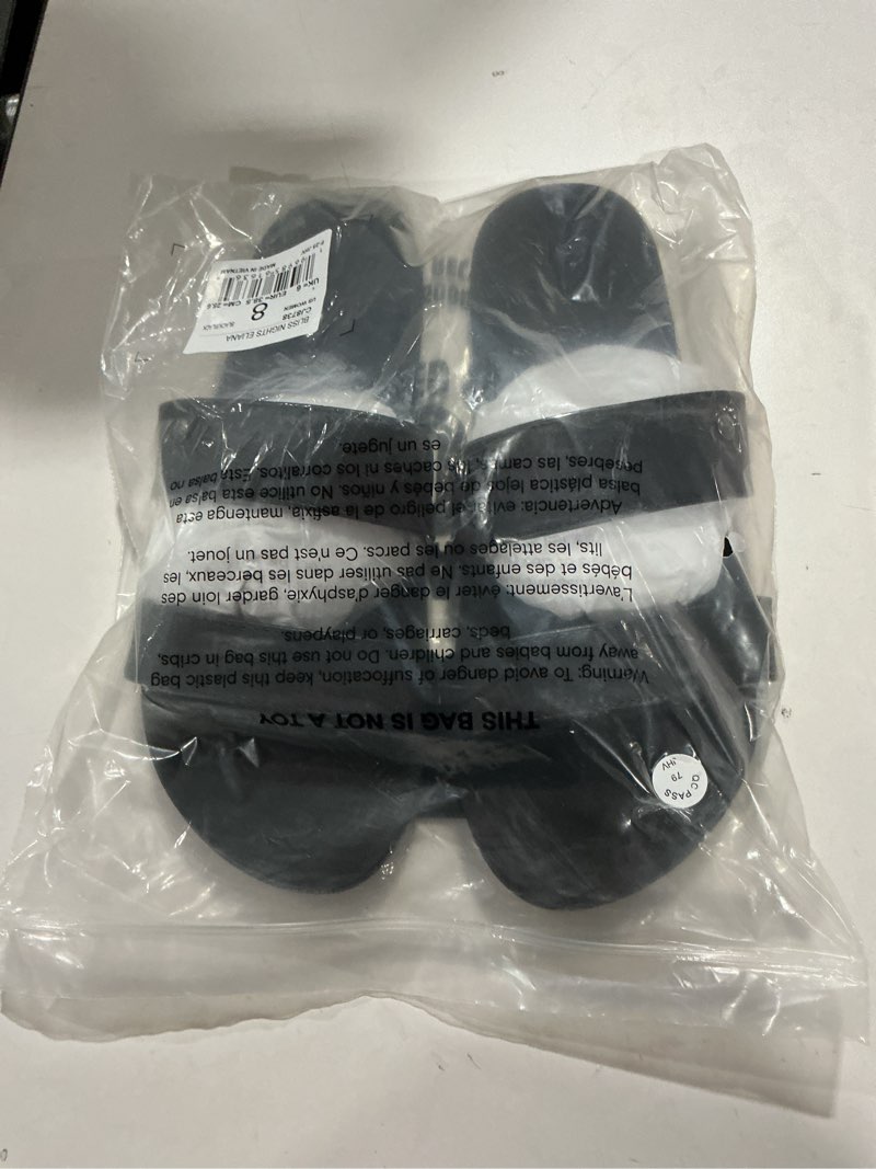 REEF Bliss Nights Eliana Womens Slide Sandal, Super Lightweight and Soft Footbed, Black/Black, 8