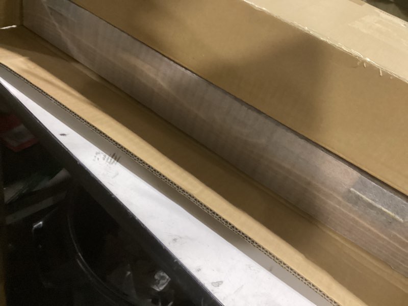 Condition photo showing New/Like New for Large World Map Shot Glass Display Case with Acrylic Glass Door – 60 Slots, 34 x 26'', Rustic Brown Wood Holder for 2 Different Size Shot Glasses, Shelf Organizer, Wall Mount Storage