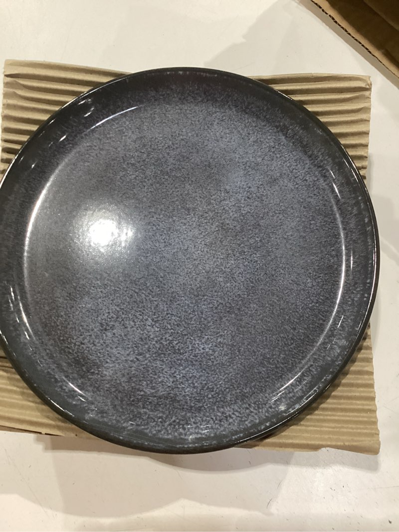 Condition photo showing New/Like New for Moritz & Moritz Solid 12-Piece Stoneware Dinnerware Set for 4 | Plate and Bowls Set with 4 Dinner Plates, Small Dessert Plates & Soup Bowls – Kitchen Dish Sets, Microwave & Dishwasher Safe, Gray