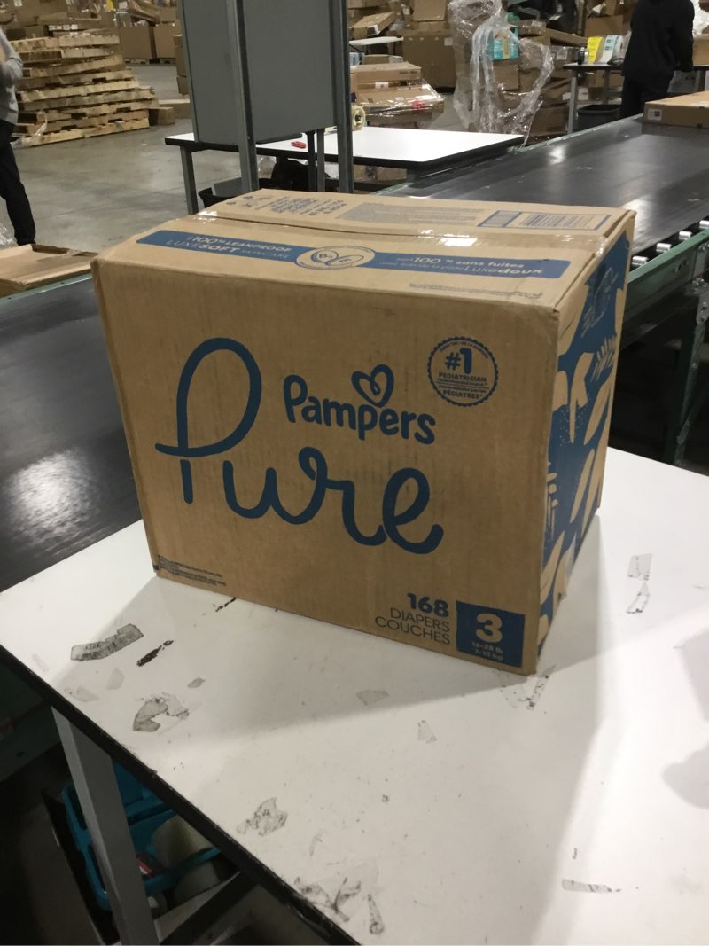 Condition photo showing New/Like New for Pampers Pure Protection Baby Diapers, Size 3 (16-28 lbs), 168 Count, Up to 100% Leakproof, Premium Plant-Based Skin Protection, Hypoallergenic Soft Diapers Size 3 168