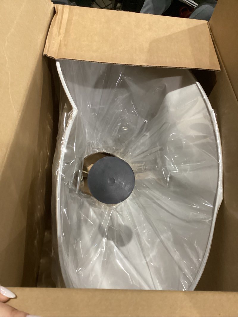 Condition photo showing As Is for Aspen Creative 32209A, Empire Spider Lamp Shade, Beige, 6" Top x 19" Bottom x 12" Slant Height Beige Linen