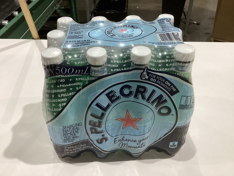 Condition photo showing New/Like New for S.Pellegrino Sparkling Natural Mineral Water, Plastic Bottles, 16.9 Fl Oz (Pack of 12)