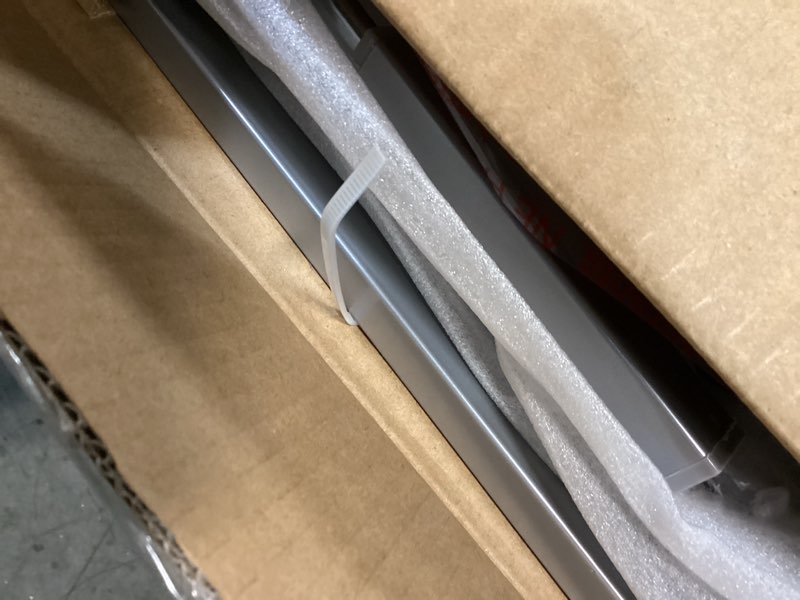 Condition photo showing New/Like New for regalo easy step 49-inch extra wide baby gate, includes 4-inch and 12-inch extension kit, 4 pack of pressure mount kit and 4 pack of wall mount kit, platinum platinum 29-49"w x 30"h