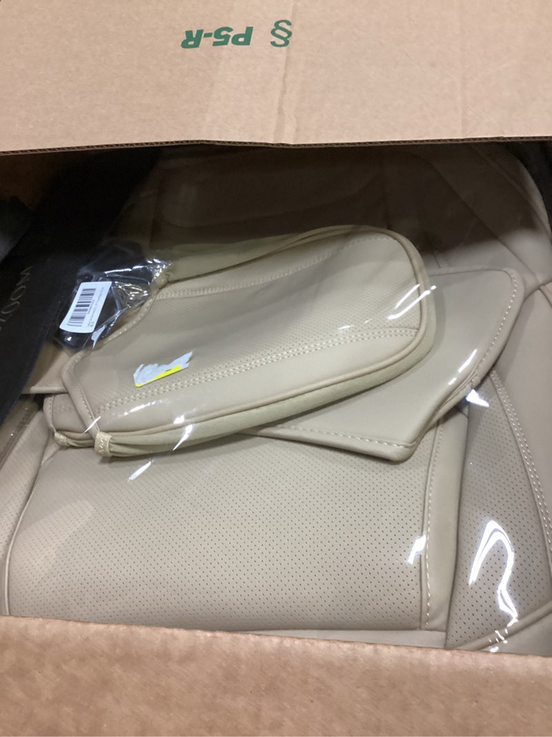 Condition photo showing Good Condition for leather car seat covers full set breathable automotive seat covers waterproof seat protectors universal fit for most automotive cars suv trucks(beige, full set) beige3 full set