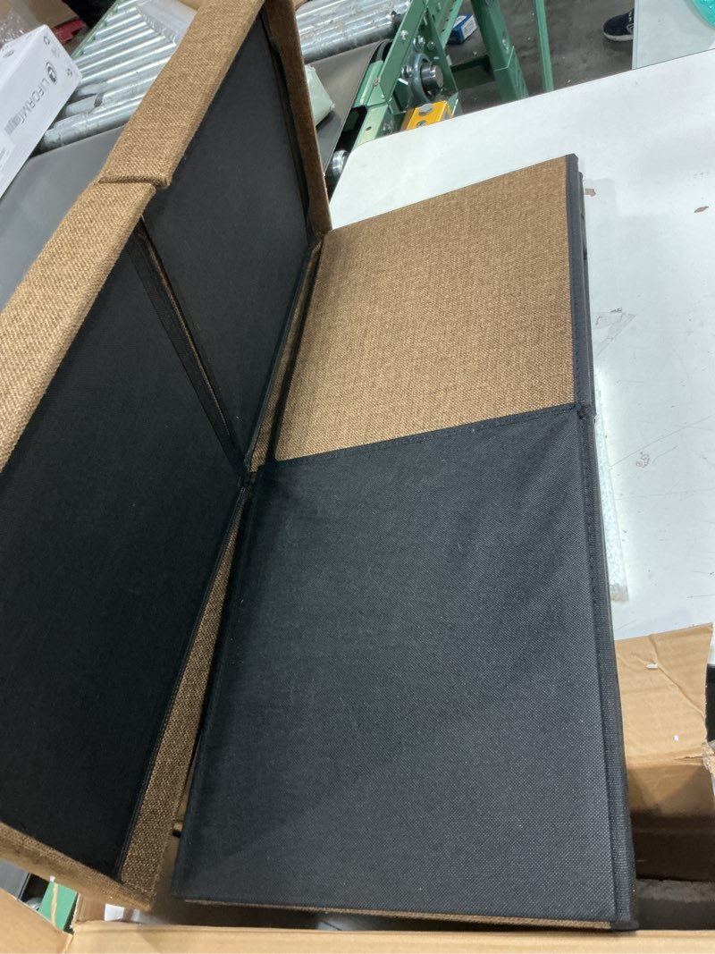 Condition photo showing New/Like New for CUYOCA Storage Ottoman Bench Foldable Seat Footrest Shoe Bench End of Bed Storage with Flipping Lid, 75L Storage Space, 30 inches Linen Fabric Brown 30" Flip Brown
