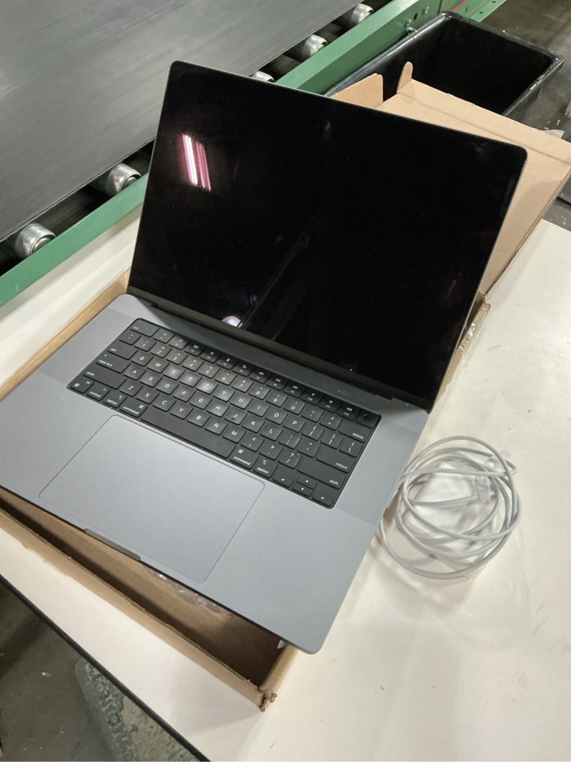 Condition photo showing As Is for Apple 2021 MacBook Pro with Apple M1 Max Chip, 16-inch, 32GB RAM, 1TB SSD Storage (QWERTY English) Silver (Renewed) 32GB RAM, 1TB SSD Silver*ACCOUNT LOCKED*AS IS