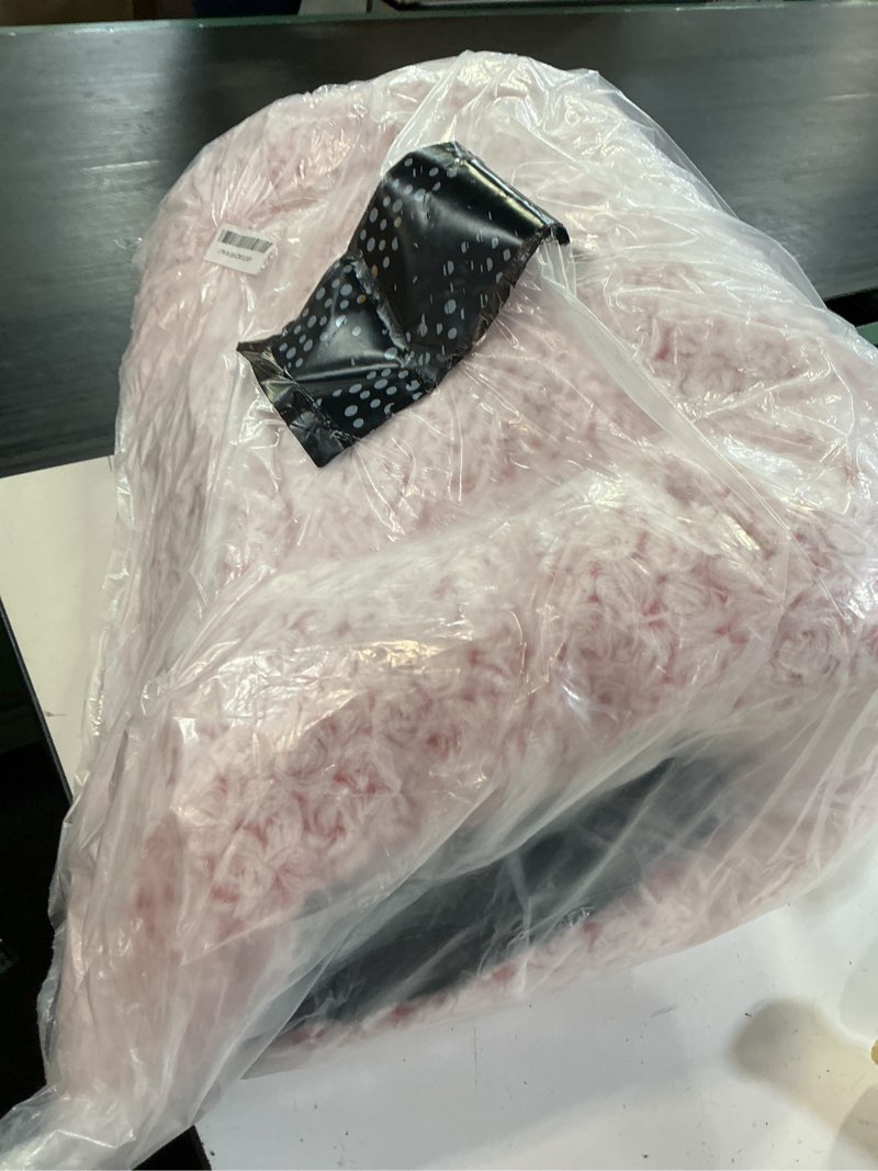 Condition photo showing As Is for washable dog bed mat crate pad soft fluffy pet kennel beds dog sleeping mattress for large jumbo medium small dogs, 36 x 23 inch, pink pink 36.00" x 23.00" x 1.50"