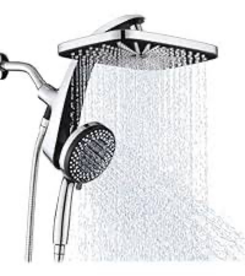 high pressure rain shower head: upgrade shower heads with handheld spray combo with fixed showerhead and 10 sprays handheld shower head, detachable shower head built-in magnetic docking and power jets