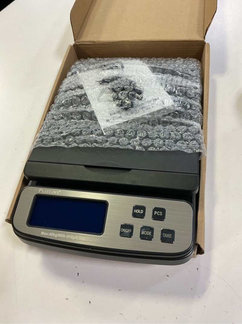 Condition photo showing New/Like New for fuzion shipping scale - digital postal scale 88lb x 0.1oz, 5 units, hold/tare/pcs counting, easy calibration, large lcd, all-in-1 scale for packages ps2 black with flip-up lid