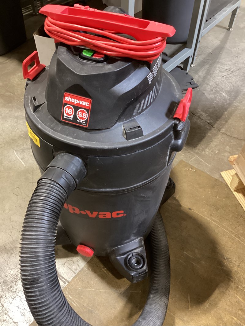 Condition photo showing Good Condition for shop-vac 16-gallon 5.5 hp corded wet/dry shop vacuum with accessories included item #6861099 | model #5430435