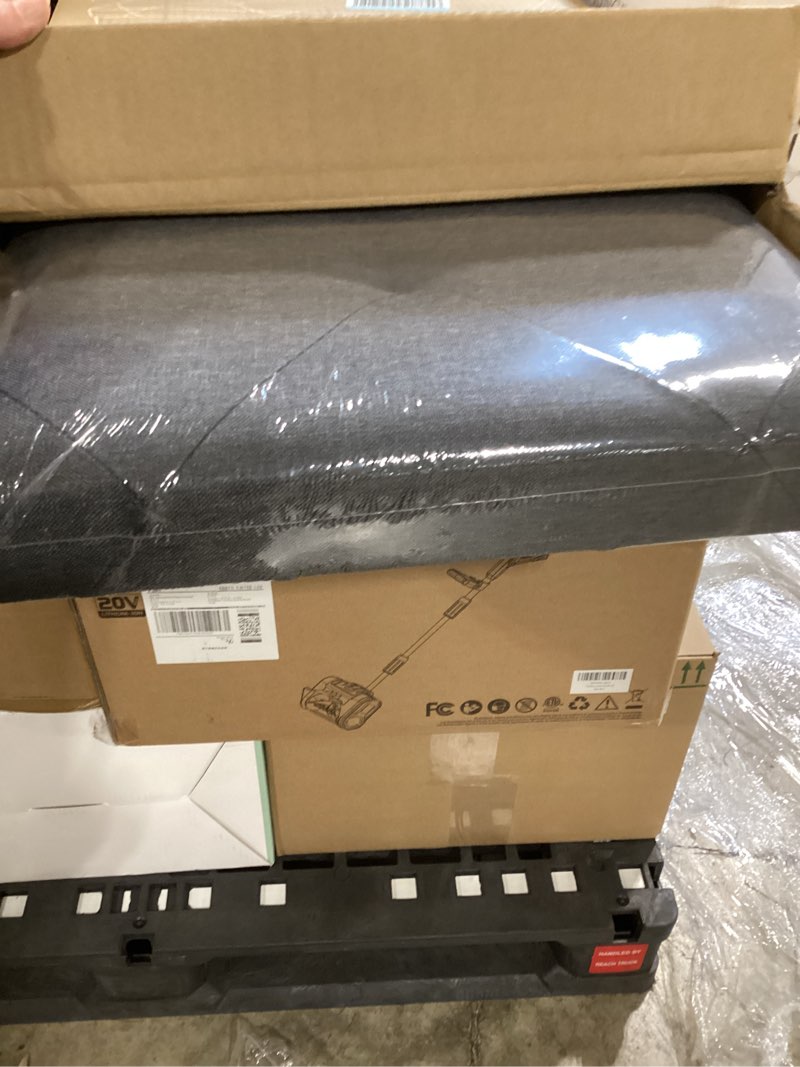 Condition photo showing New/Like New for NEWBULIG 30 Inches Folding Storage Ottoman Bench with Padded Seat for Bedroom, Small End of Bed Foot Rest Stools Storage Chest, Living Room, Pure Grey. Pure Grey 14.9"D x 30"W x 14.9"H