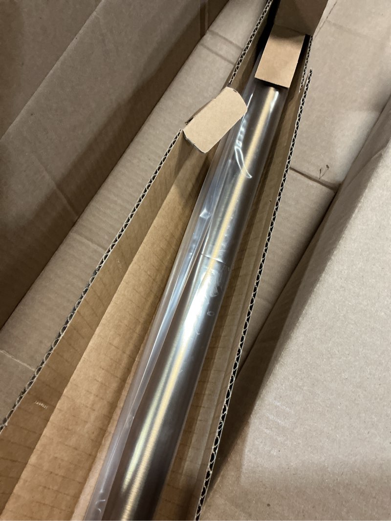 Condition photo showing New/Like New for ivilon drapery window curtain rod - end cap style design 1 inch pole. 28 to 48 inch color warm gold 28 to 48 in.