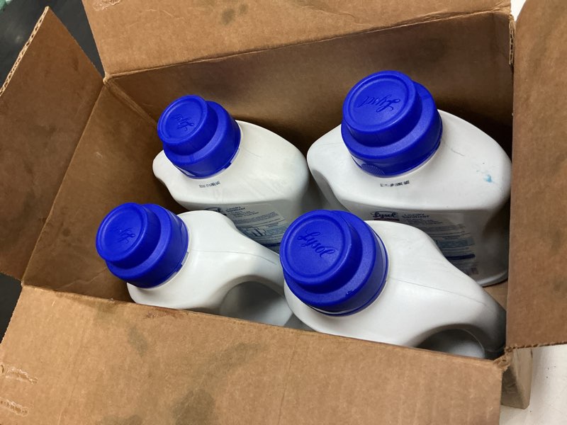 Condition photo showing As Is for lysol laundry detergent (4 pack)
