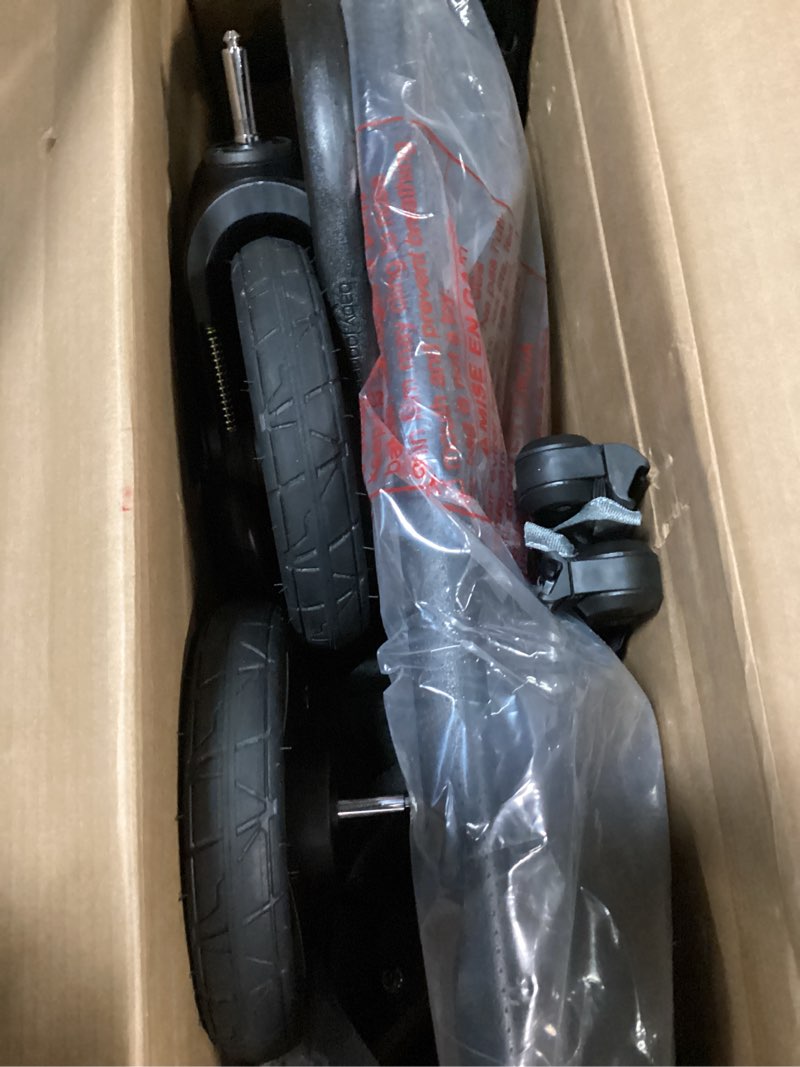 Condition photo showing New/Like New for baby jogger® city mini gt2 all-terrain double stroller, forever air rubber tires, all-wheel suspension, twin stroller with belly bar, leatherette handlebar, premium fabric, amazon exclusive pike color pike with belly bar double stroller
