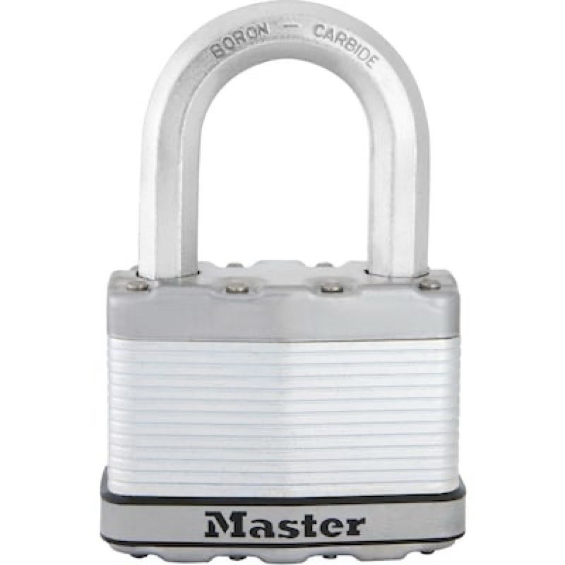 master lock heavy duty outdoor keyed padlock, 2-1/2-in wide x 1-1/2-in shackle