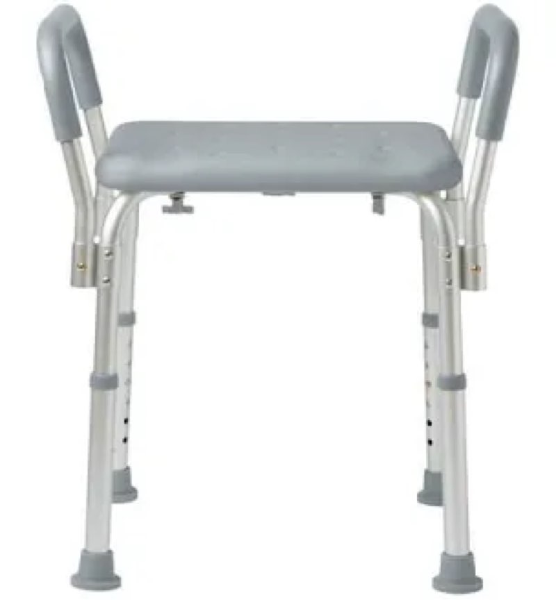 medline bath chair with back and arms chaise de bain avec dossier et appuis-bras